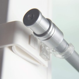 Bestlivings Clamp Support Pack of 2 with Adaptor for Curtain Rods and Curtain Rods - No Drilling, Screws, Gluing, Easy Installation