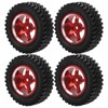 MN86 1/12 CarRed Aluminum Wheel Hub Rubber Tire RC Parts