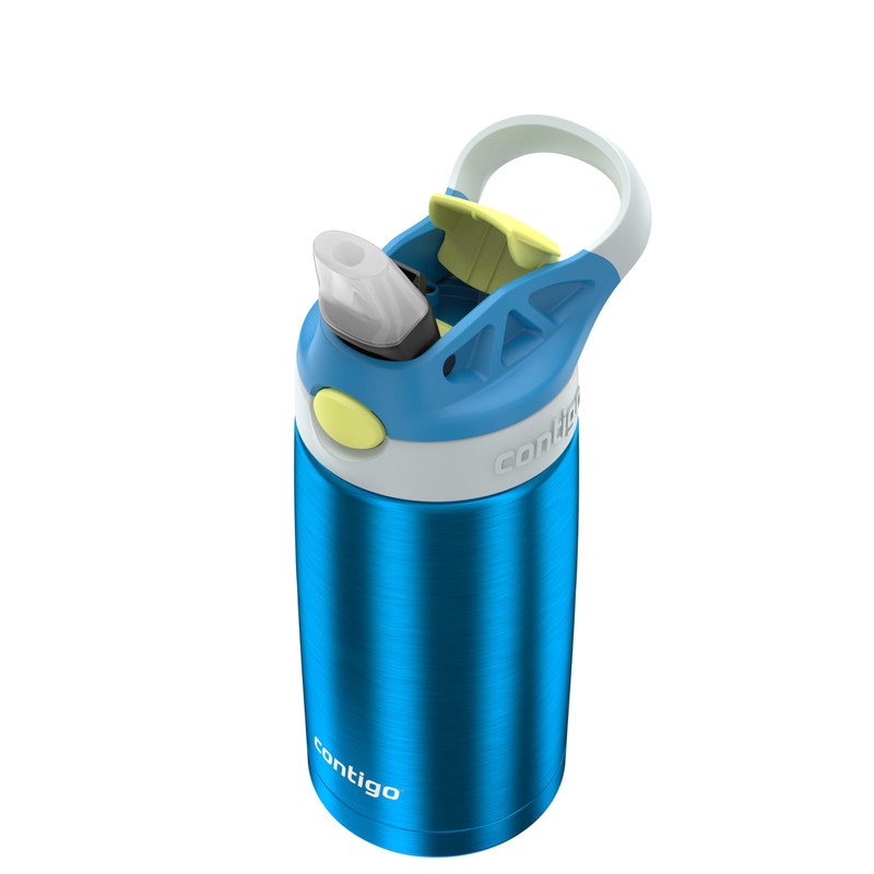 Contigo Autospout Water Bottle with Straw 13 oz Blue Poppy/Glacier
