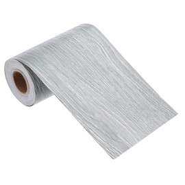 MECCANIXITY Wood Grain Repair Tape, 4 Inch x 33 Feet Self Adhesive Wood Grain Tape Multi-Purpose Wallpaper Border Trim for Furniture Floors Windows Doors Tables Home, Gray