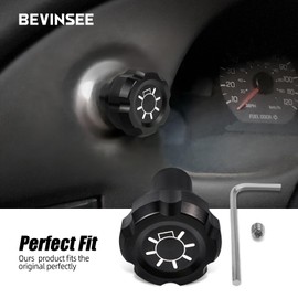 Bevinsee Headlight Switch Knob Compatible with Ford Mustang Bronco F150 F250 F350 Truck, Replacement for F5TZ11661A F5ZZ11661A