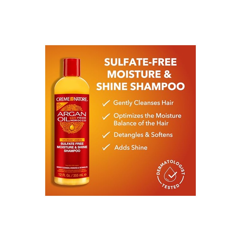 Shampoo con Aceite de Argán Creme of Nature 355ml