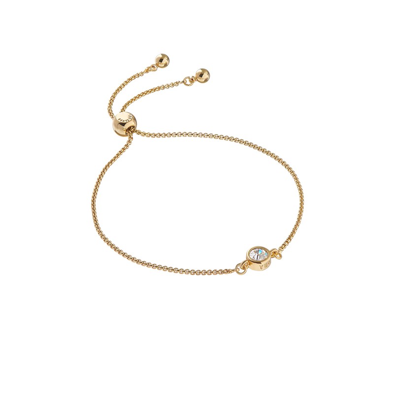 Ted Baker Sarsa Crystal Drawstring Adjustable Bracelet For Women (Gold/Crystal)