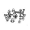 Cubicle Hinge Fittings Satin Stainless Steel Grade 316 20mm Partitions