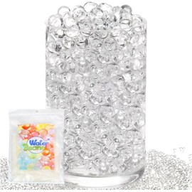 YIChongDan 50,000 Pcs Clear Water Beads, Water Gel Jelly Beads for Vases Filler, Vase Fillers for Floating Pearls, Wedding Centerpiece, Christmas，Floating Candles, Planting, Floral Decoration