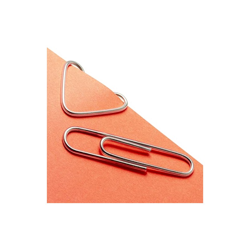 Officemate OIC Standard #2 Vinyl Coated Paper Clips, Translucent Silver,