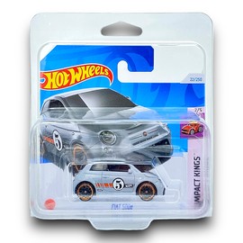 Hot Wheels Fiat 500e (Grey) 2/5 Compact Kings - 2024-22/250 (Short Card) - COMES IN A KLAS CAR KEEPER SHORT CARD PROTECTOR CASE - HTC18