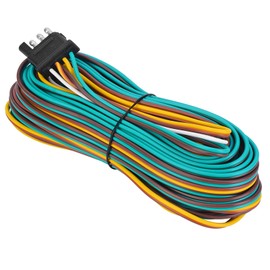 VINAUO 35FT Trailer Wiring Harness Kit, 4 Wire, Color Coded Wishbone Style, 42" Ground, 4 Pin Connector