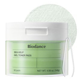 BIODANCE Sea Kelp Hydrogel Non-Irritating Toner Pads. 60 Counts | [Hydrogel-Coated Toner Pads] - Non Irritating Korean Toner Pads. Unique Soothing Effect from Sea Kelp and Deep Seawater