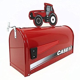 Case IH Rural Style Mailbox with Topper Tractor Red