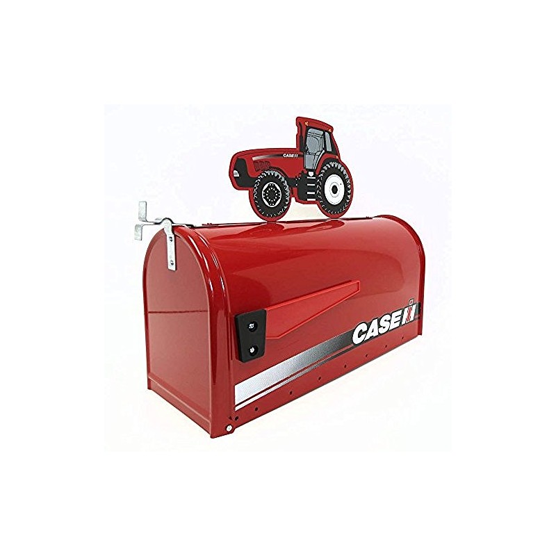 Case IH Rural Style Mailbox with Topper Tractor Red