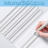 Ruler 30 cm, Pack of 12 Transparent Rulers for School