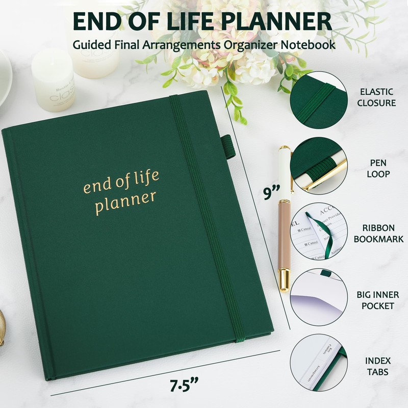 End of Life Planner, Guided Estate Planning Organizer with Tabs,