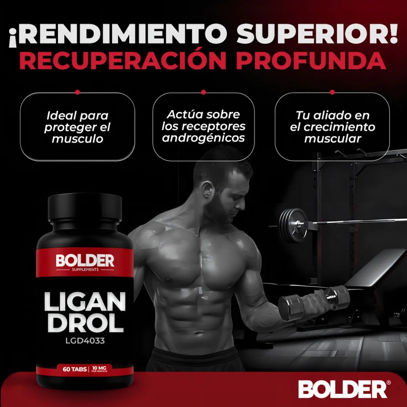 Ligandrol Aumento Masa Muscular 60 Tabletas 30 Servicios 10mg Bolder