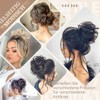 XFSRG Real Hair Extensions with Clip Messy Hair Bun for