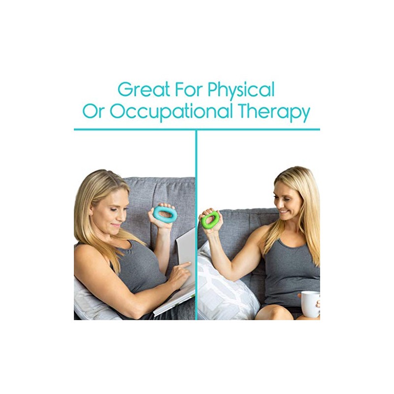 Teksha: Hand Grip Strengthener Rings, Strength Trainer for Finger, Forearm