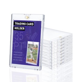Uniclife 10 Pack Magnetic Card Holder for Trading Cards Ultra Clear Magnetic Card Case UV Protection Hard Plastic Baseball Card Holder Sports Card Protector Display Case for Game Cards MTG Cards