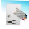 SEWACC 10sheets Unique Contraction Piece Heat-shrinkable Film Pencil Puncher Keychain