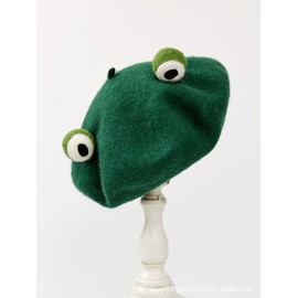 Women Frog Eye Beret Wool French Beanie Hat Artist Painter Hats Costume Funny Photo Props Soft Novelty Cap