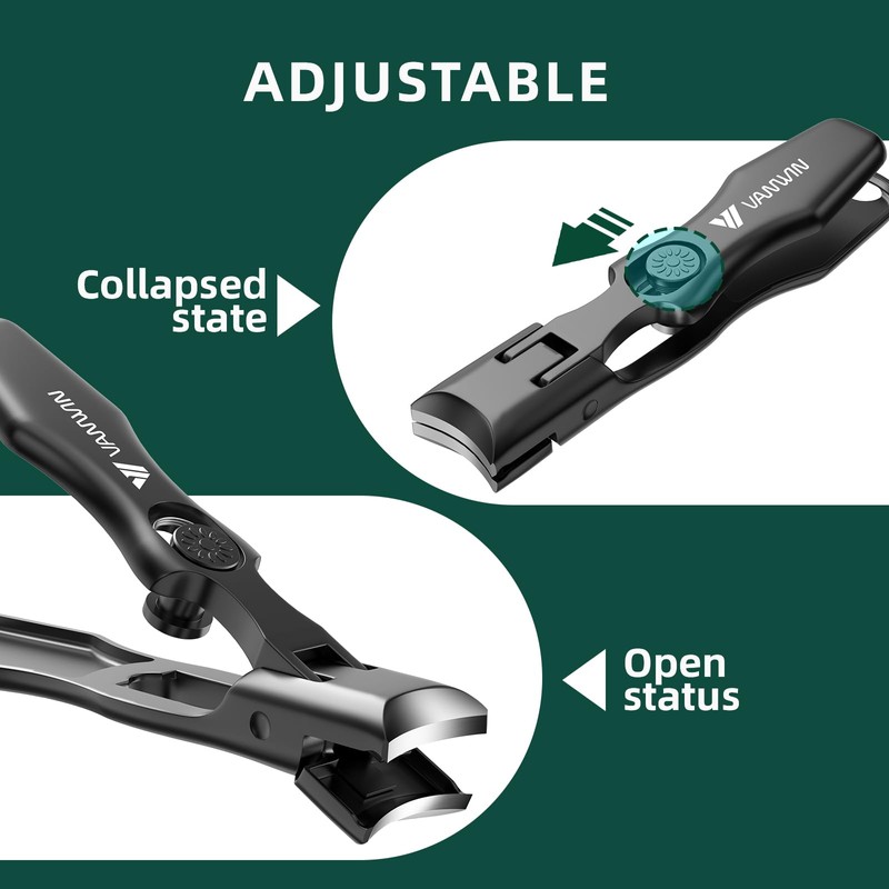 German Nail Clippers for Men Thick Nails, VANWIN Toenail Clippers