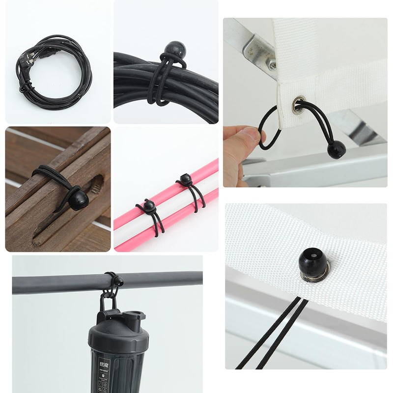 12 Pcs Patio Umbrella Bungee Cords with Balls Securing Straps,18