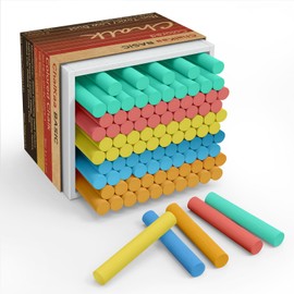 Colored Chalk 100PCS, Low Dust Chalks Stick Bulk for Chalkboard Blackboard Non-Toxic