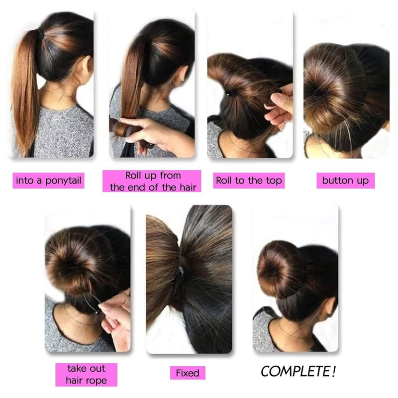 Random Color Small Round Foam Sponge Hair Bun Maker -