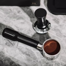 Bottomless Portafilter, 58mm 3 Ears Portafilter Coffee Bottomless Portafilter Stainless Steel Bottomless Portafilter 58mm Coffee Portafilter Handlheld Portafilter for Coffee Coffee(Black)