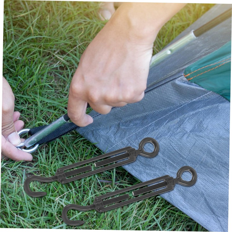 BUGUUYO 5pcs Stainless Steel Turnbuckle Tensioner for Wire Rope Hook