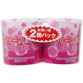 Cotton Lab Clean Cotton Swab 200 Pieces x 2 Pack