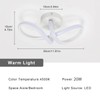 DAXGD 16W LED Ceiling Light, White 8-Way Aluminium Ceiling Light,