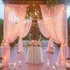 Wish Care 10ft x 10ft Baby Pink Chiffon Backdrop Curtain