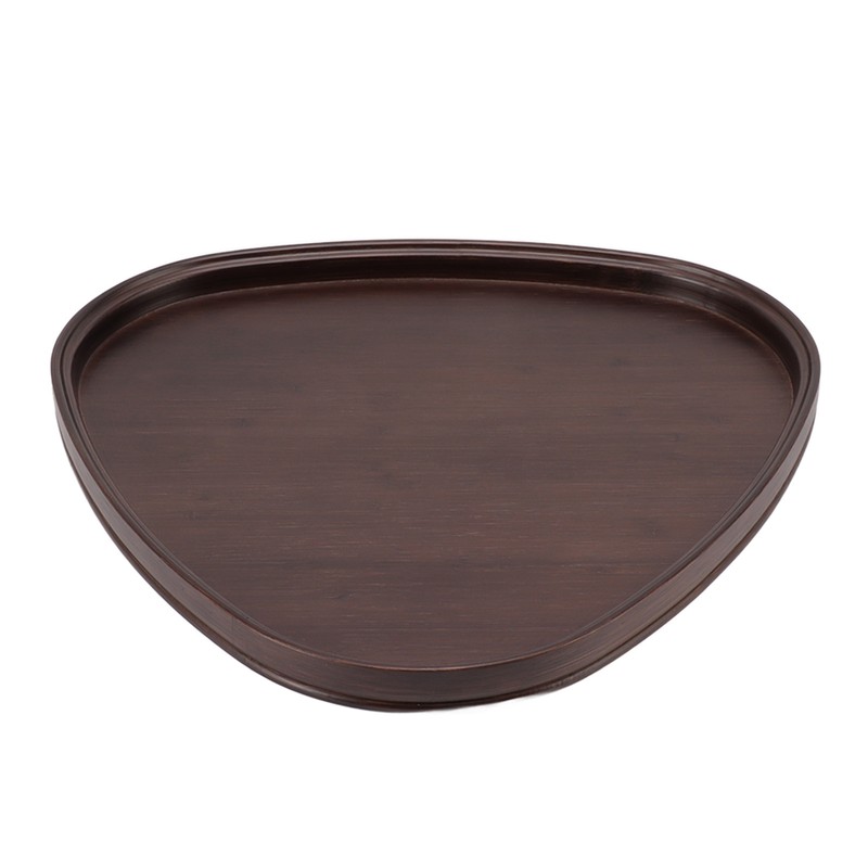 Wood Serving Tray Sturdy Bamboo Simple Elegant Triangular Multifunction Wooden