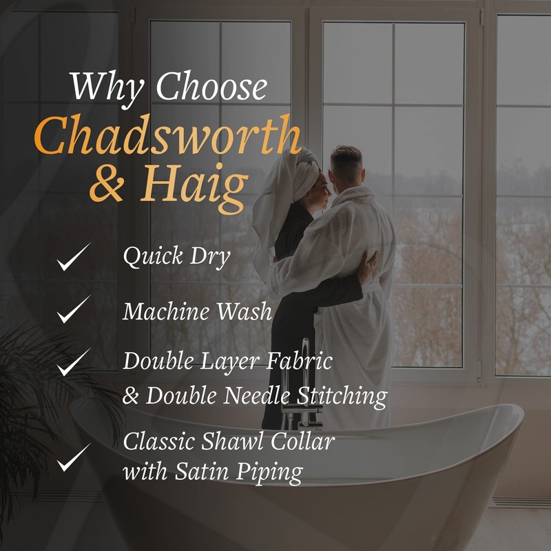 CHADSWORTH & HAIG Minx Plush Bathrobe - Plush Interior and