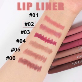 Matte Lip Liner, Cream Lip Liner Pen, Smooth Lipstick, Lip Liner for Lip Shaping & Modeling, Waterproof, Long-Lasting, Smooth Texture, Rotatable, for Defined and Plumped Lips