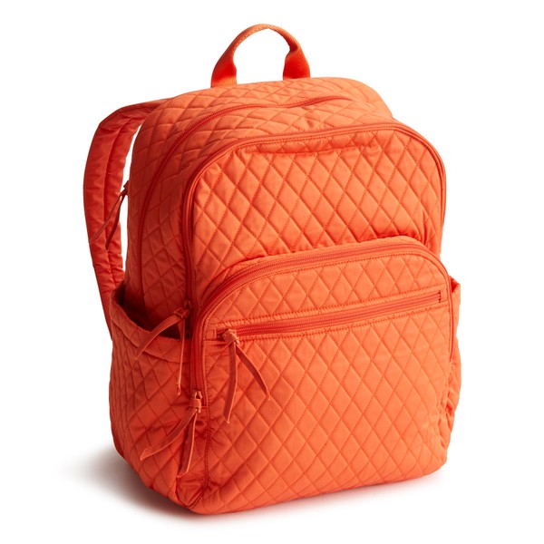 Vera Bradley Women's Cotton Large Bancroft Backpack, Koi Orange, One