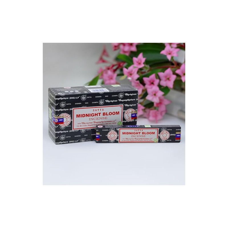 VIE Satya Incense Sticks, 12 Packs x 15g, Midnight Bloom