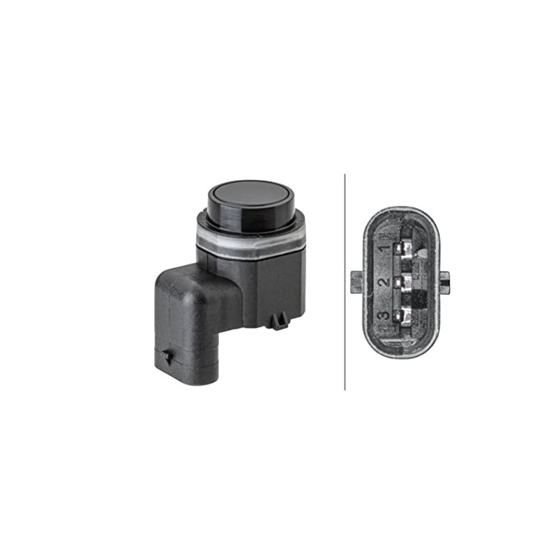 HELLA 6PX 358 141-811 Sensor, Parking Aid - 3-Pin -