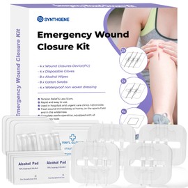 Wound Closure Strips - 4 Pcs Butterfly Bandaids Extra Large Emergency Laceration Closures Kits Bandages for Big Wound Care, All in One Hospital Grade Rapid Skin Closure Zip Stitch for Home, Outdoor