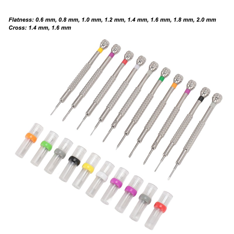 10pcs Screwdriver Kit for Watches Flat Blade Slotted Screwdriver with