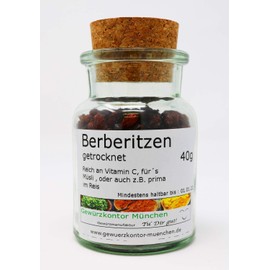 Berberries Dried 40 g in Glass Spice Kontor Munich