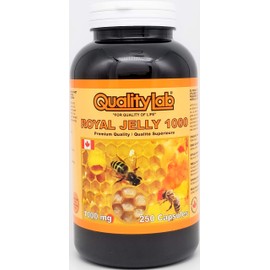 Qualitylab Royal Jelly 1000 mg 250 Capsules (Made in Canada)