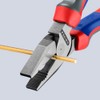 KNIPEX Herramientas - Alicates combinados de alto apalancamiento, multicomponente (202200),