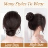 QIANCHUN Hair Bun Extension Synthetic Straight Neat Donut Updo Stretchy
