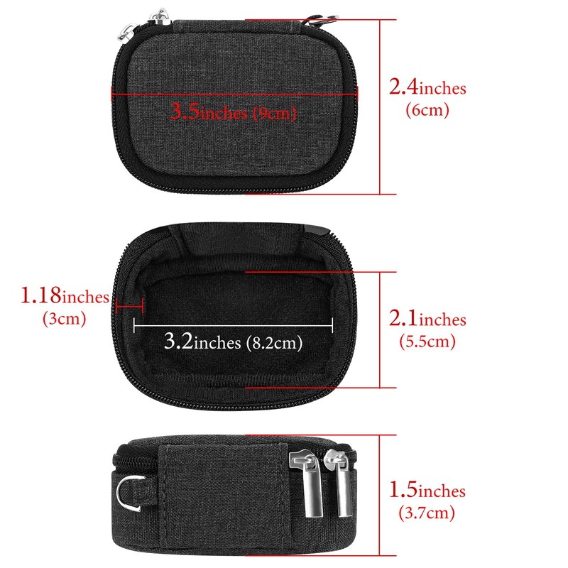 Geekria Earbuds Carrying Pouch Compatible with Bowers&Wilkins Pi8, Pi7 S2,