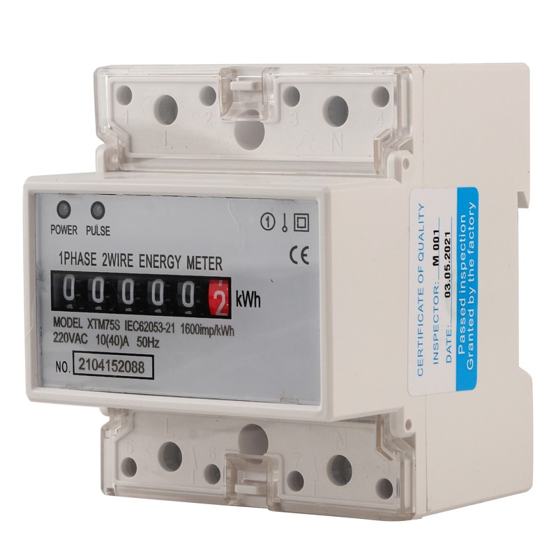 10(40)A Digital 1 phase 2 Wire 4P Din Rail Electric