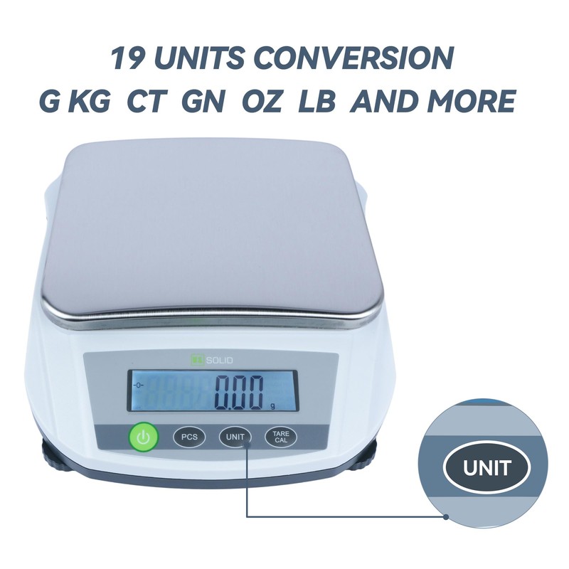 U.S. Solid Digital Lab Scale 5000g/11lb x 0.01g - Precision