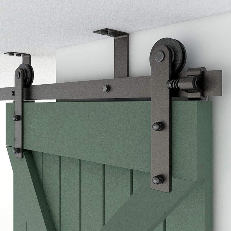 TSMST 10ft Ceiling Mount Sliding Barn Door Hardware fit 60"
