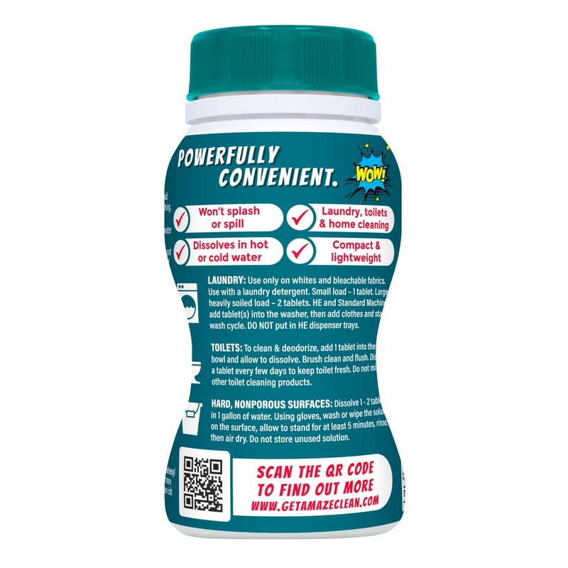 AMAZE Ultra Concentrated Bleach Tablets [32 tablets] - Meadow Scent