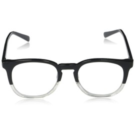 A.J. Morgan Eyewear Noir-Reading Glasses Square, Black/Crystal, 50-18-145mm + 1.5